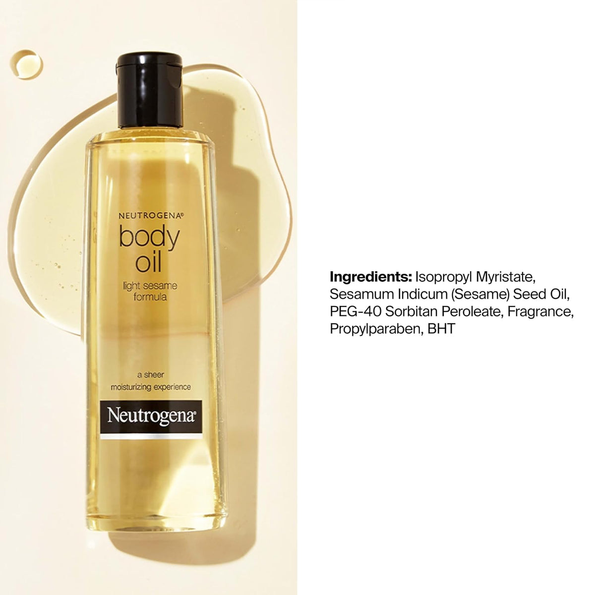 Body Oil Light Sesame Formula, 16 Fl. Oz