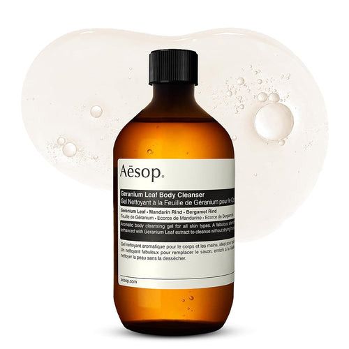 Aesop Geranium Leaf Body Cleanser Refill | Gentle Shower Gel with Geranium, Mandarin and Bergamot Essential Oil Blend to Refresh & Balance Skin | 500 Ml / 16.9 Oz - Recyclable Bottle